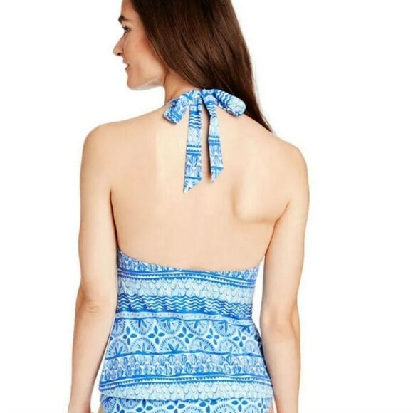 Vineyard Vines All Over Shell Halter Tankini Small - Picture 5 of 9